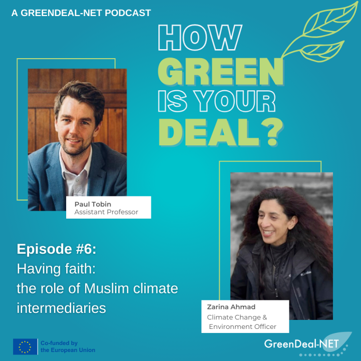 banner episode 6 depicting the picture of Paul Tobin and Zarina Ahmad. it also included the title of the podcast: How Green is Your Deal
